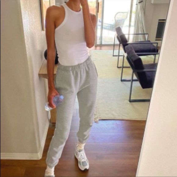 H&M white ribbed muscle TANK size small excellent condition - Picture 1 of 8